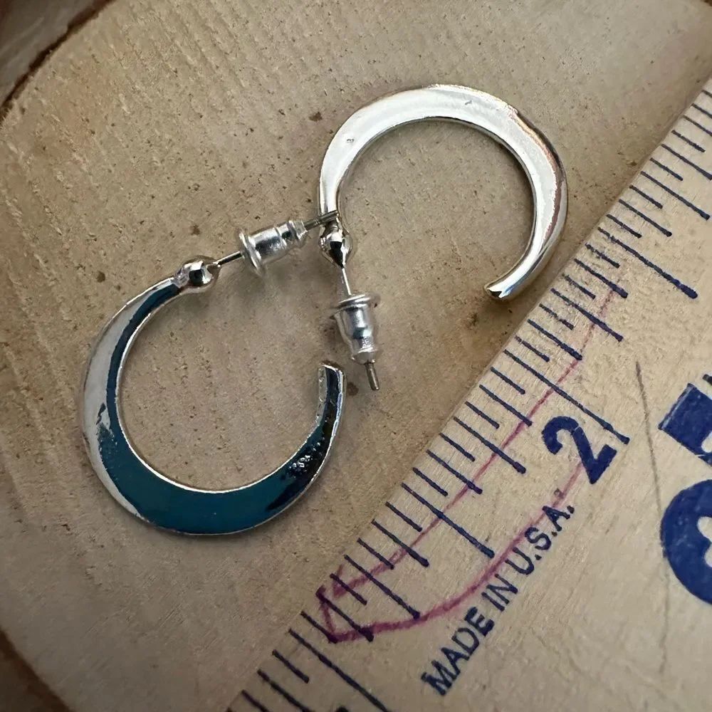 Elegant Silver Hoop Earrings